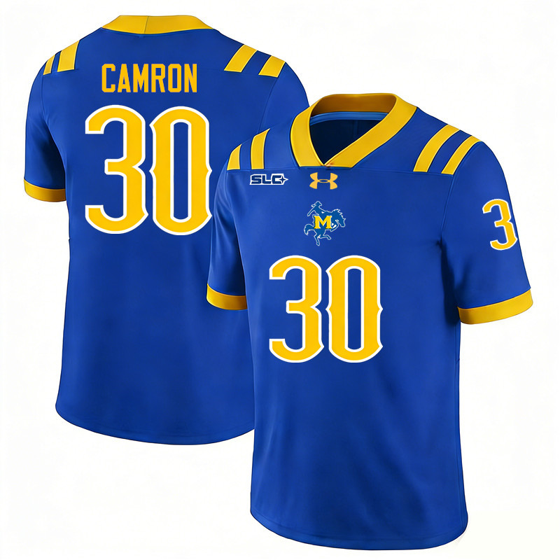 McNeese Cowboys #30 Deaglan Camron College Football Jerseys,Uniforms-Royal